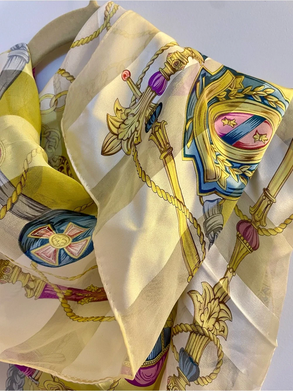 Vintage Hiroko Kapp 100% Silk Scarf Made In Japan Square
